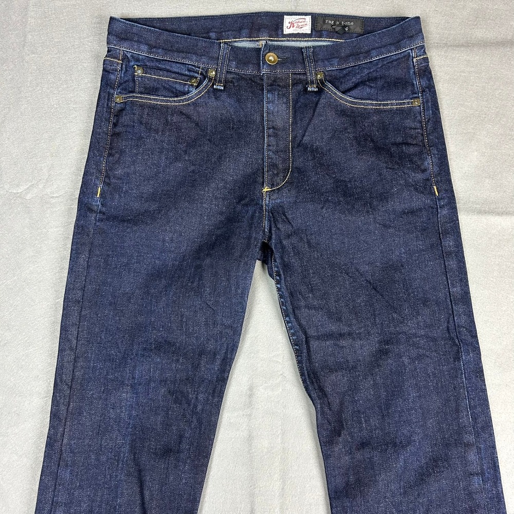 Rag & Bone Jeans Kaihara Raw Denim Mens 32x32 Indigo Blue - Picture 4 of 15